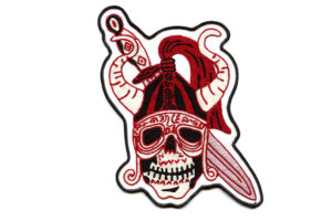 skull custom embroidered mc skull patch