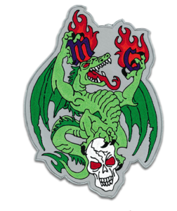 bqge custom motorcycle jacket patch with dragon