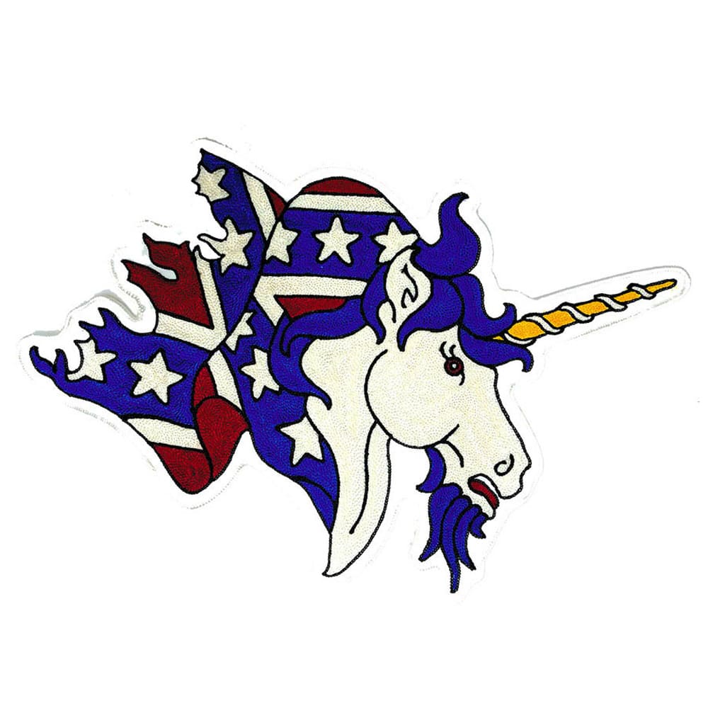 single patch, stars and bars unicorn